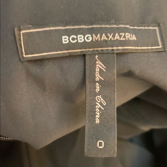 BCBGMaxAzria One Shoulder Metallic Lace Party Dress Black Golden - Picture 11 of 11